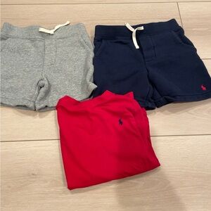 Polo by Ralph Lauren Kids Shorts Trio - Gray, Navy, Red